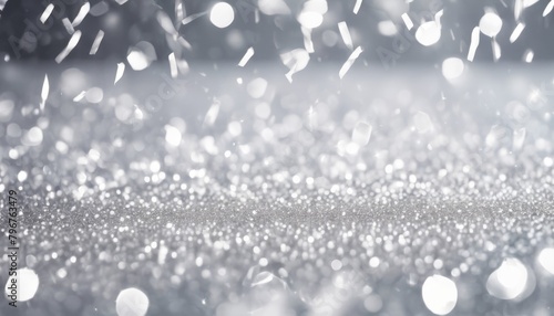'silver Fancy anniversary Christmas glitter snow background confetti sparkle white glistering light birthday winter 25 party invitation invit' photo
