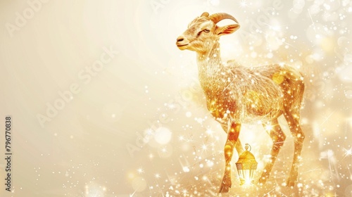 Goat image background for Eid al Adha muslim celebration day