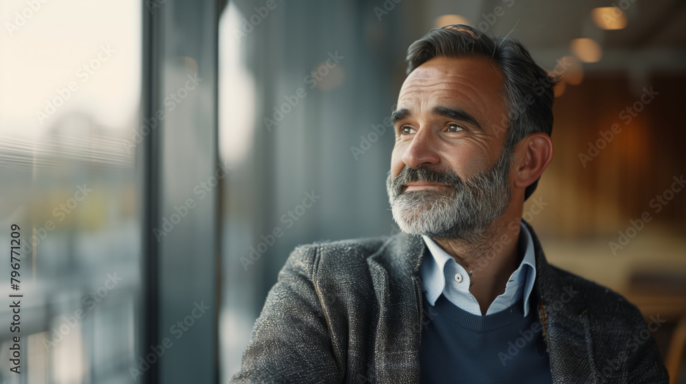 A man with a beard and gray hair. A social moderator is a specialist who organizes the group's work on a topic, problem, or project A man with a beard and gray hair. A social moderator is a specialist who organizes the group's work on a topic, problem, or project