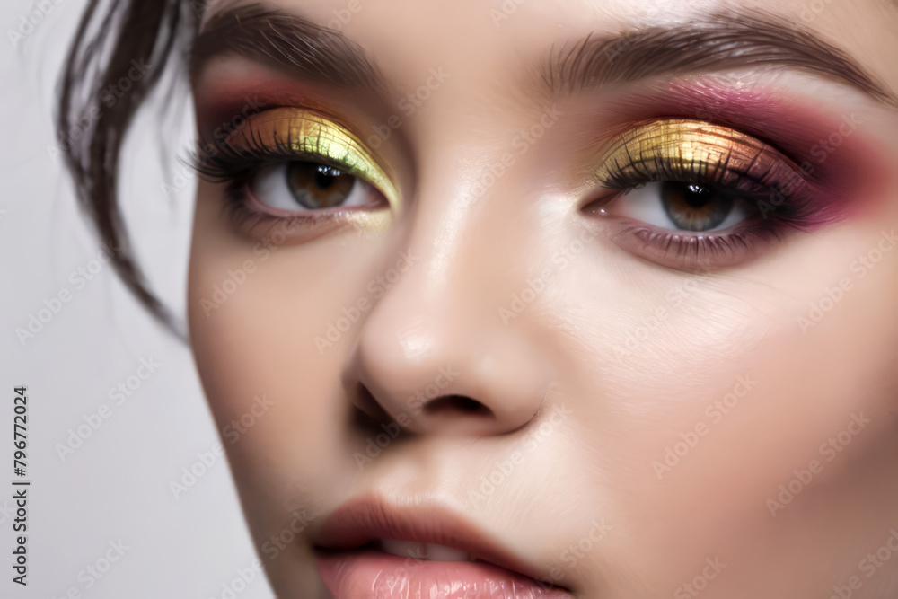 Obraz premium close up portrait of woman with makeup