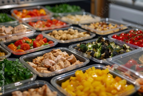 Enhance meal prep guide accessibility with easy control options that integrate practical storage solutions and organized food patterns.