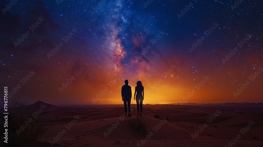 The milky way viewed from a desert The milky way viewed from a desert