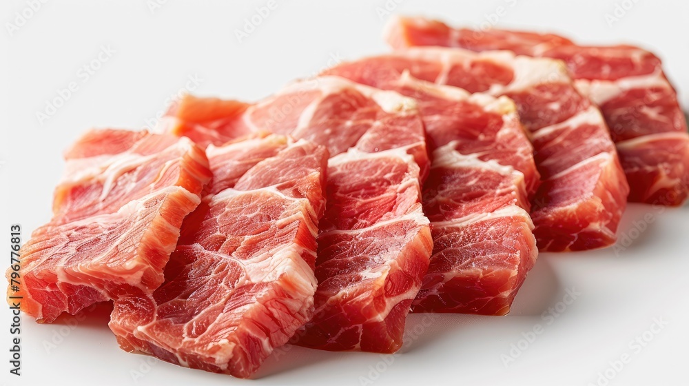 Artful Rendering: Raw Pork Meat in Hyperrealistic Detail Artful Rendering: Raw Pork Meat in Hyperrealistic Detail