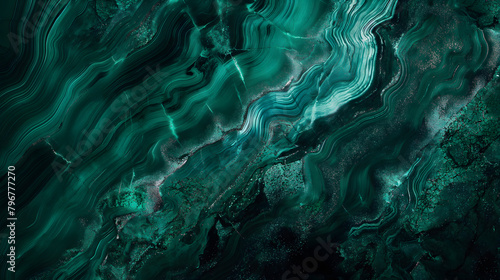 Abstract Aerial View of Turquoise Mineral Textures and Patterns