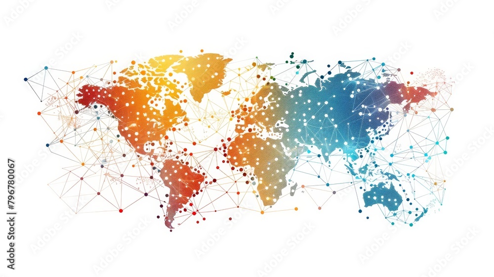 Fototapeta premium Craft a visually compelling representation of global connectivity