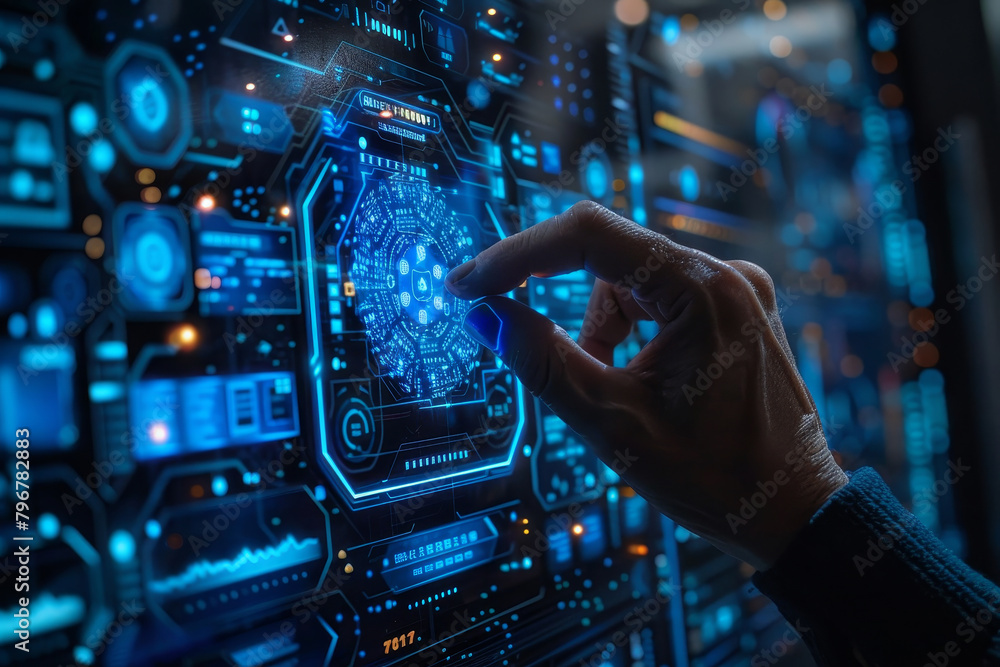 High-Tech Digital Interface Activation by Hand High-Tech Digital Interface Activation by Hand