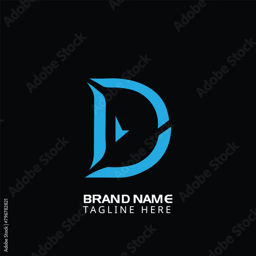 D letter logo design for vector free download very creative icon