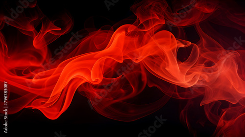 Red smoke drifting on a black background, 16:9 aspect ratio.