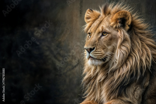 Obraz na płótnie Il Re della Giungla, il Leone in tutta la sua maestà w salonie