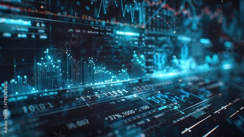 Software code morphing into financial charts