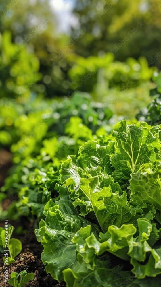 A lush green field of lettuce A lush green field of lettuce