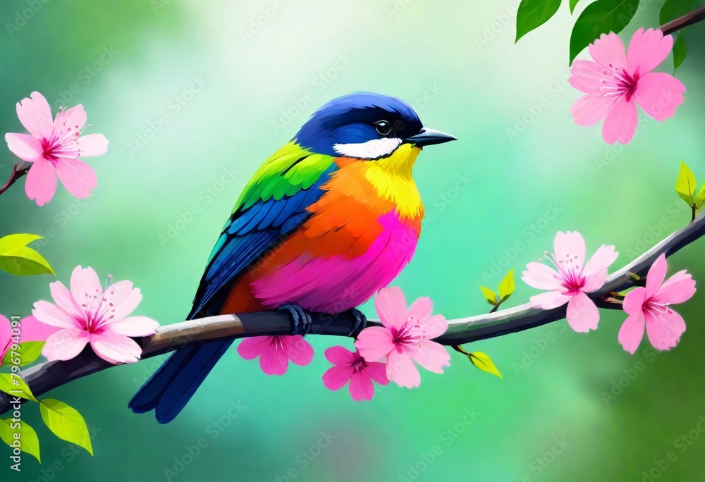  Colorful Bird Perched on a Branch