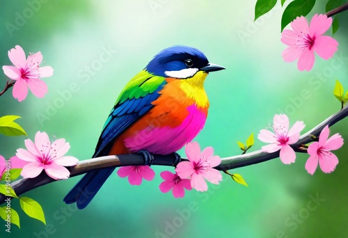  Colorful Bird Perched on a Branch