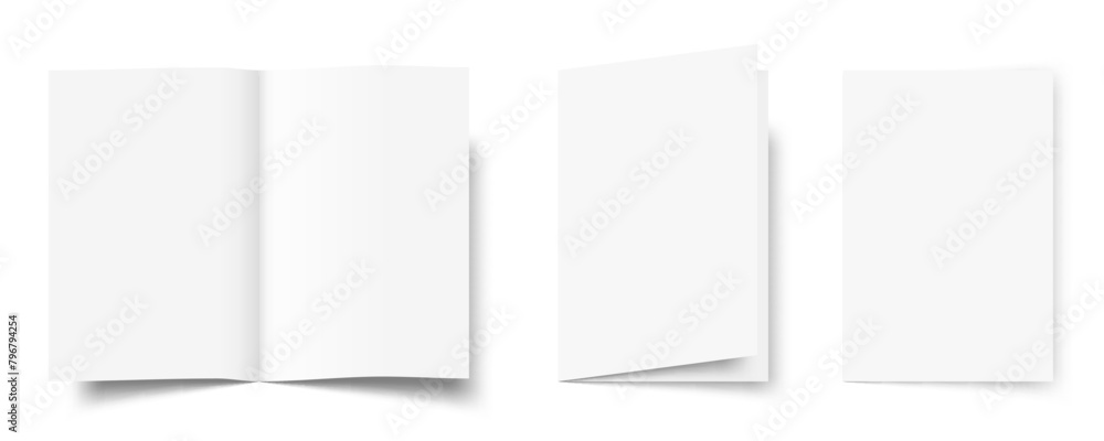 A4 Blank White Brochure Template. Open And Close A4 Blank White Brochure Template. Open And Close