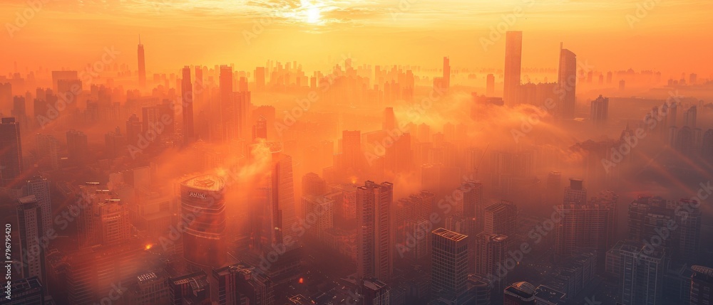 Sweltering heatwaves ripple through the air, distorting the backdrop of the skyline into a hazy mirage of urban discomfort. Sweltering heatwaves ripple through the air, distorting the backdrop of the skyline into a hazy mirage of urban discomfort.