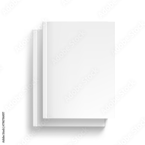 Two Blank Close Magazine With Soft Cover On White