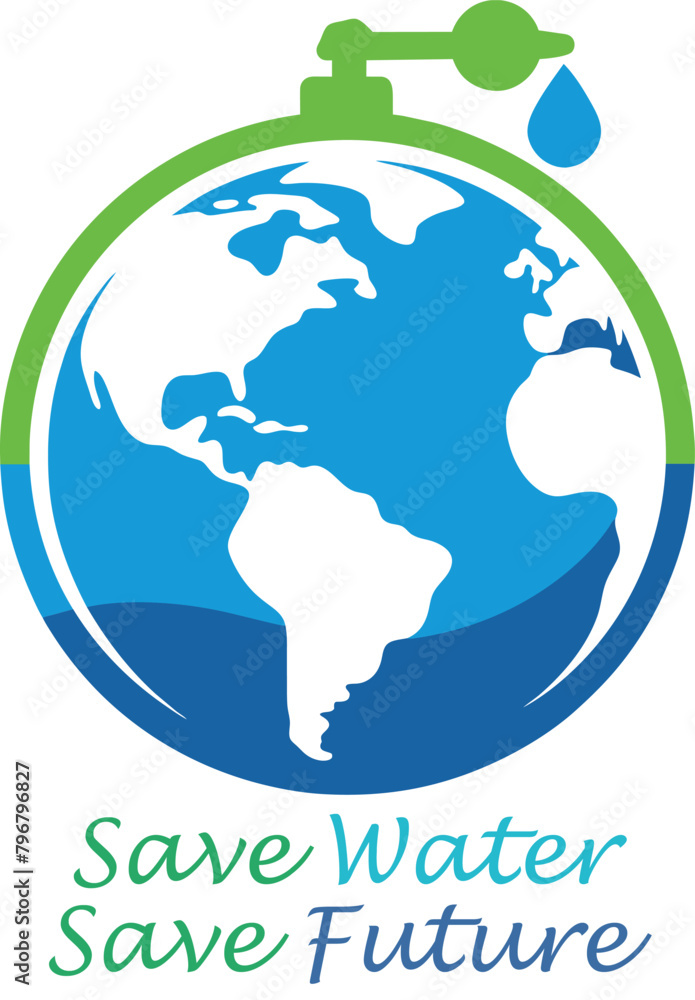 Save Water Day Vector  |  Save Water Poster |  Save Earth Day Vector