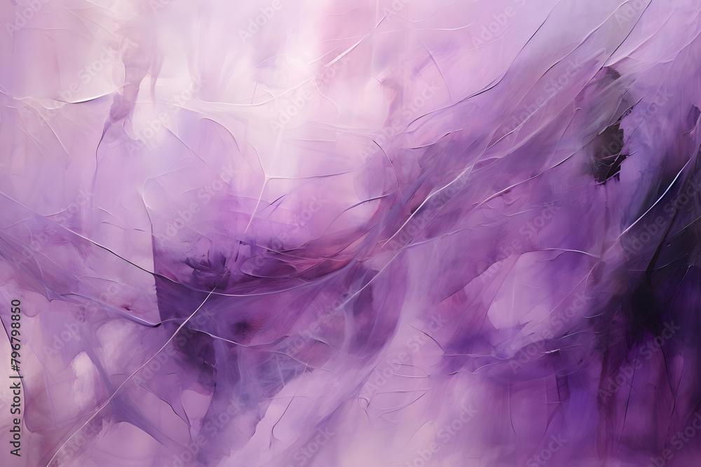 Violet Veil Visions, abstract landscape art, painting background, wallpaper, generative ai