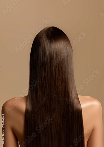 Adult woman back hair.