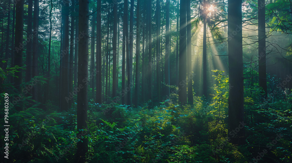 Fototapeta premium Morning in the Woods