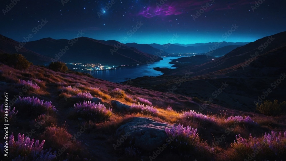 Magical night by the sea