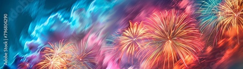 Draw inspiration from other abstract artists or firework photography photo