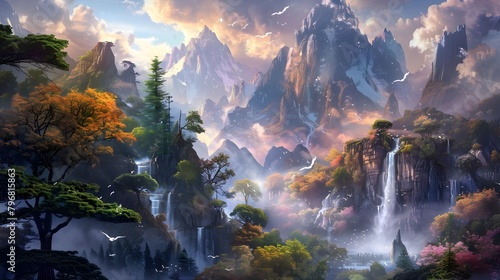Majestic Mountainscape A Breathtaking Panorama of Nature s Grandeur