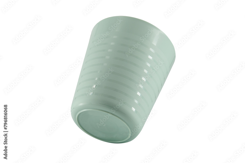 Obraz premium colorful plastic cups isolated on white background