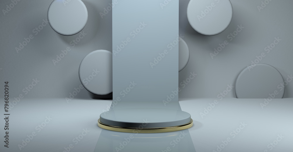 Abstract Background with Podium for product display 3d render Abstract Background with Podium for product display 3d render