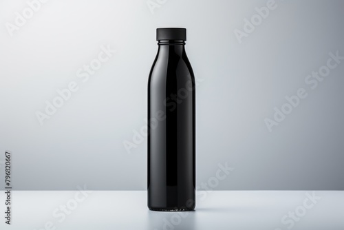 a portrait sleek and minimalist drink bottle, meticulously styled and photographed against a clean white backdrop, AI Generative © arttools