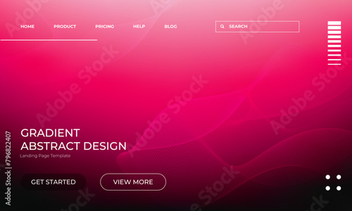 Chic Pink and Black Gradient Background Design for Landing Page