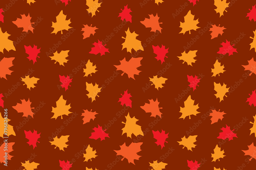 Many Falling Maple Leaves Pattern Background. Autumn. Vector Illustration. Spring Banner. Wallpaper Many Falling Maple Leaves Pattern Background. Autumn. Vector Illustration. Spring Banner. Wallpaper