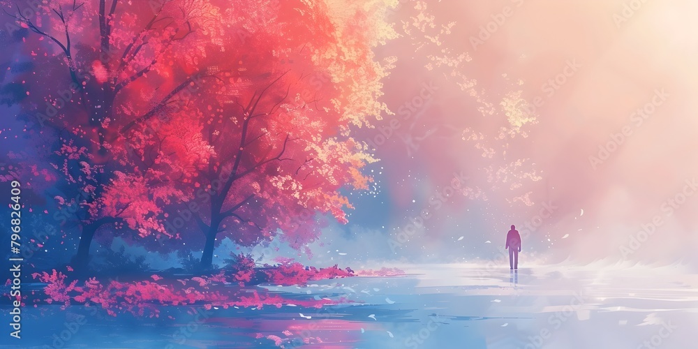 Enchanted Autumnal Landscape with Heat Sensitive Color Changing Palette of the Thermal Scene Painter Enchanted Autumnal Landscape with Heat Sensitive Color Changing Palette of the Thermal Scene Painter