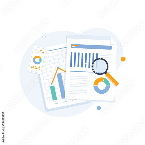 Vector digital analytics big data analysis data science market research