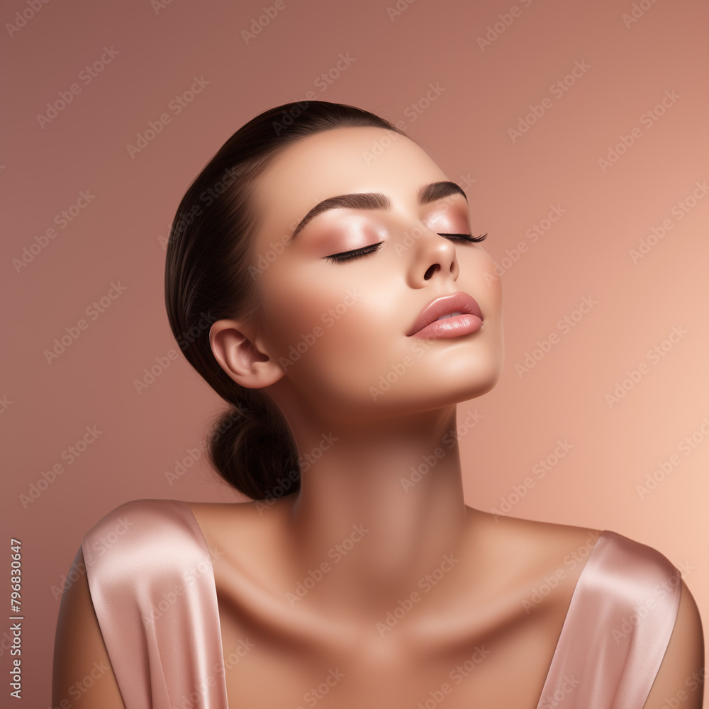 Fototapeta premium Skin care and make up beauty model
