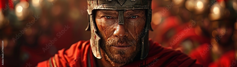 A Carthaginian general, revived as a strategic AI cyborg, planning ...