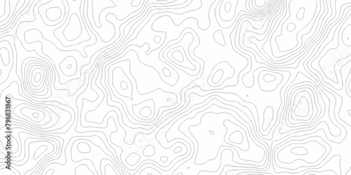  Vector geography landscape Topo contour map on white background, Topographic contour lines. Seamless pattern with lines Topographic map. Geographic mountain relief diagram line wave carve pattern.