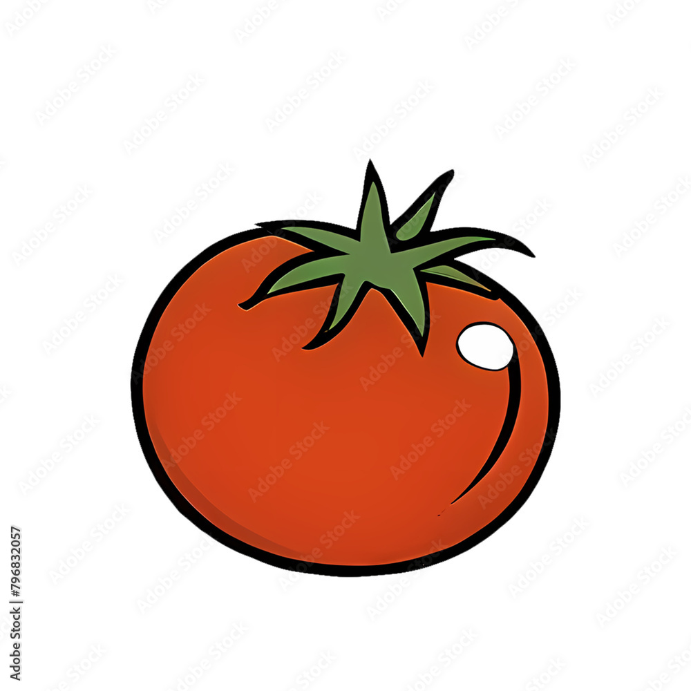 Tomato Hand Drawn Cartoon Style Illustration Tomato Hand Drawn Cartoon Style Illustration