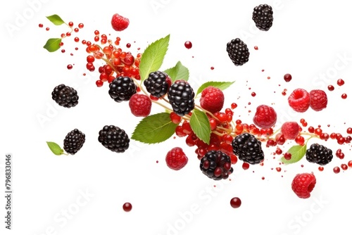 Berries blackberry raspberry fruit. photo