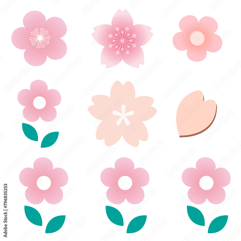 flowers icons set illustration.
flowers icons set illustration.
