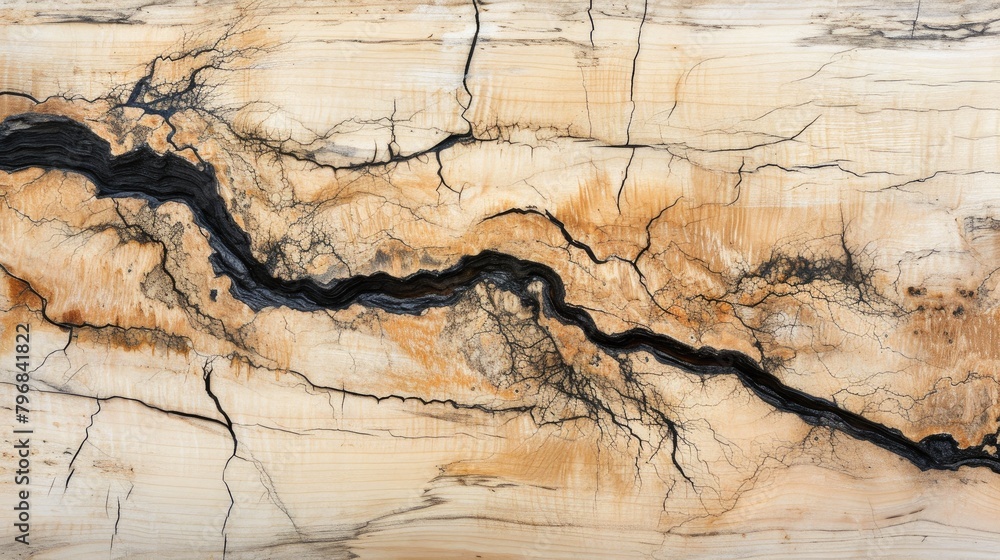 Fototapeta premium Nature's Palette: Spalted Maple Essence