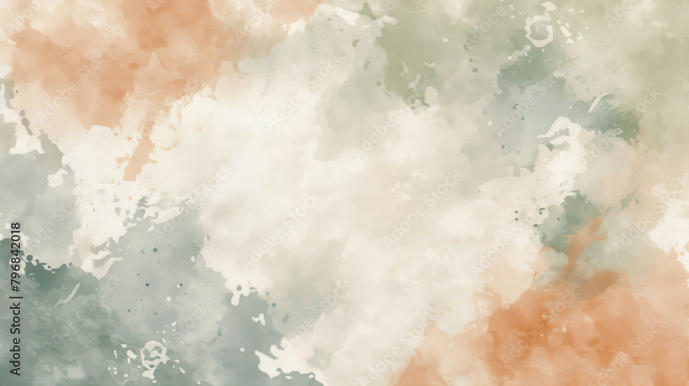 Elegant abstract background with a watercolor texture in soft earth hues
