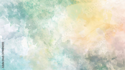 Soft blend of watercolor pastels in green and yellow hues on high-resolution background