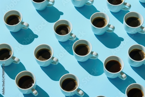 Blue Dreams: Espresso Cups in Soft Natural Light