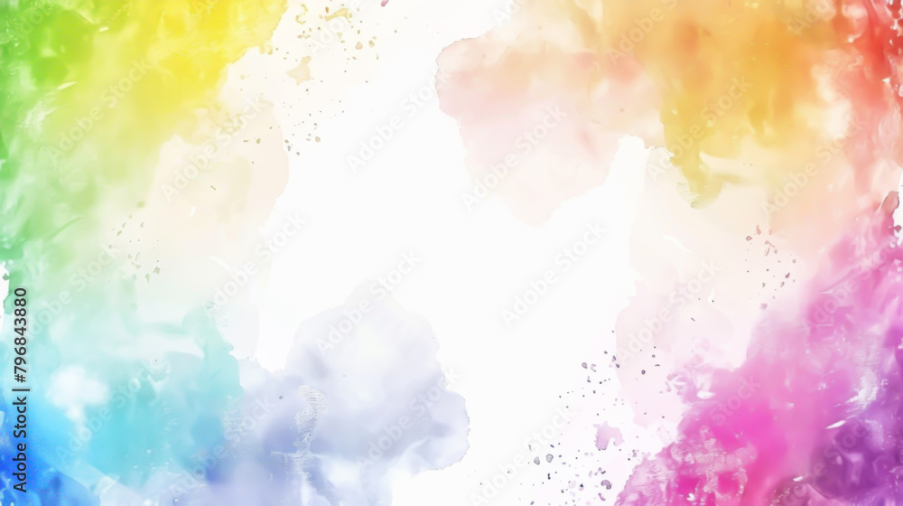 Vibrant and airy, this abstract watercolor background showcases a beautiful blend of pastel hues, suitable for dynamic designs, artistic projects, and as a subtle yet captivating backdrop