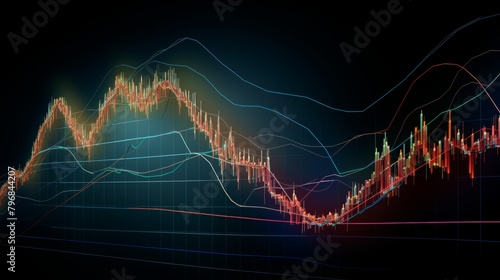A graph of a stock market index line sharply trending upwards, symbolizing a bull market.