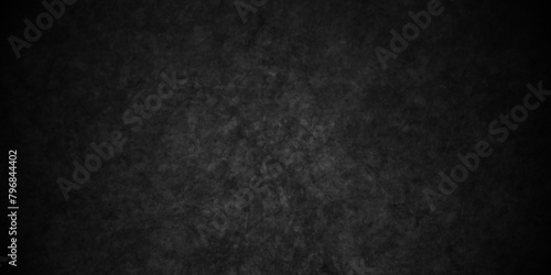 Dark black wall grunge textured concrete backdrop background. Panorama dark grey black slate gradient background or texture. Vector black concrete texture. Stone wall background.