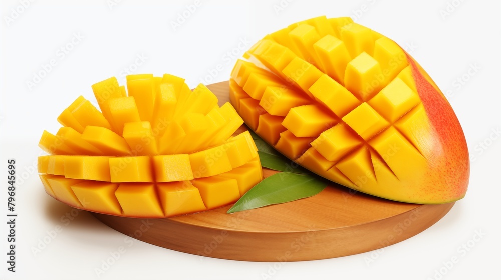Delicious mango fruits cut out. Delicious mango fruits cut out.