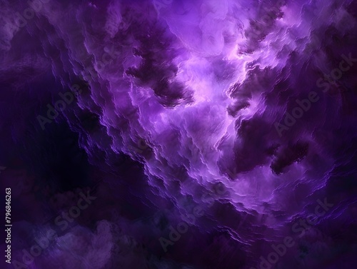 Ominous Cosmic Storm of Rumbling Indigo Energies Unleashing Unsettling Atmospheric Mysteries photo