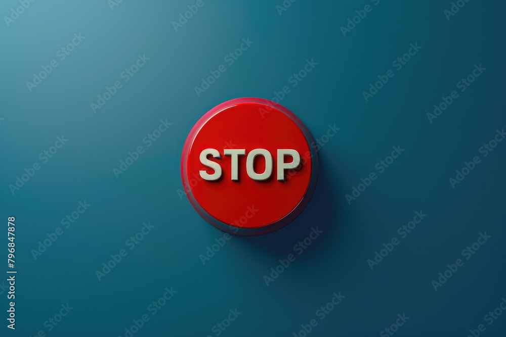 Creative Concept: Red STOP Sign with Copy Area Creative Concept: Red STOP Sign with Copy Area